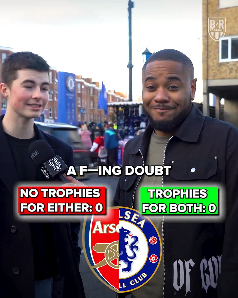 Would Chelsea fans give up a trophy if it meant Arsenal also won nothing? 🏆❌ (w/ Miles 🫰🏾🇬🇭)