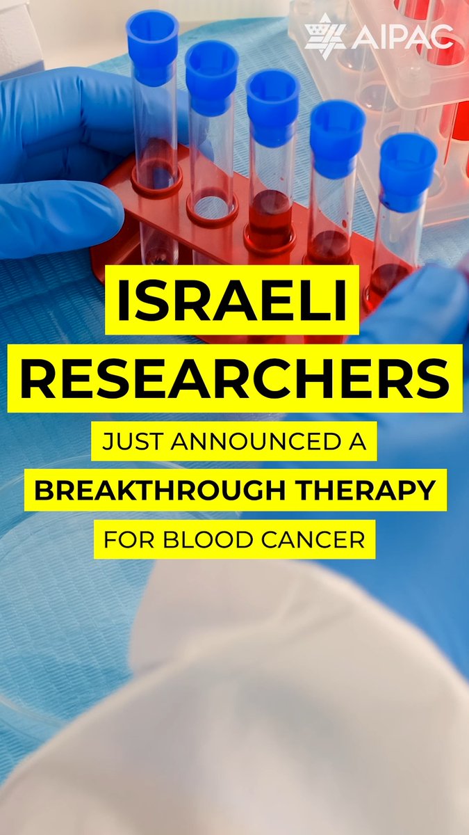 36,000 Americans are diagnosed with blood cancer every year. Israeli researchers are hoping to change that. Israel innovates. Americans benefit. 🇺🇸🇮🇱
