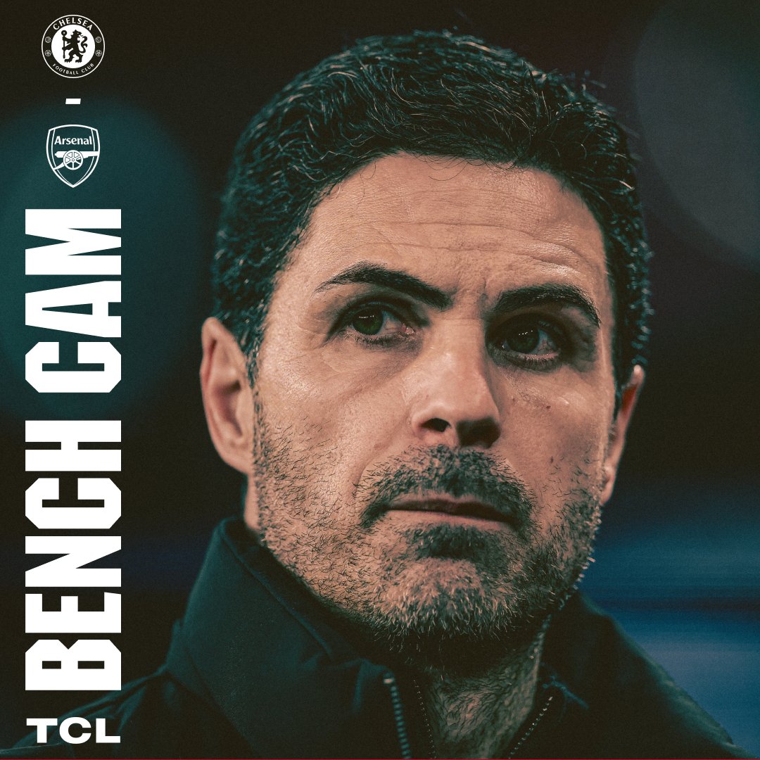 Pure passion ✊ Watch Arteta’s Stamford Bridge reactions with Bench Cam 🎥 🤝 TCL Electronics