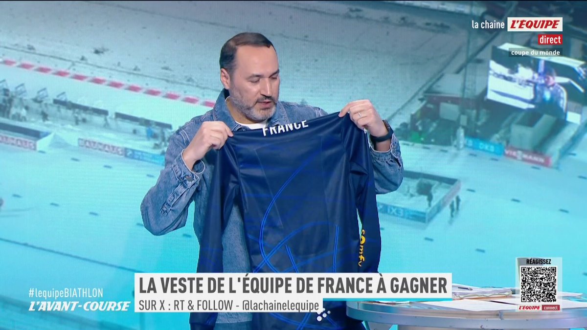 CADEAU BIATHLON Tentez de remporter la veste de l'équipe de France de biathlon ! RT &amp; Follow, tirage au sort pendant la course. Veste femme (taille S) Craft Sportswear Fr Le biathlon c'est à suivre sur la chaine L'Équipe #lequipeBIATHLON