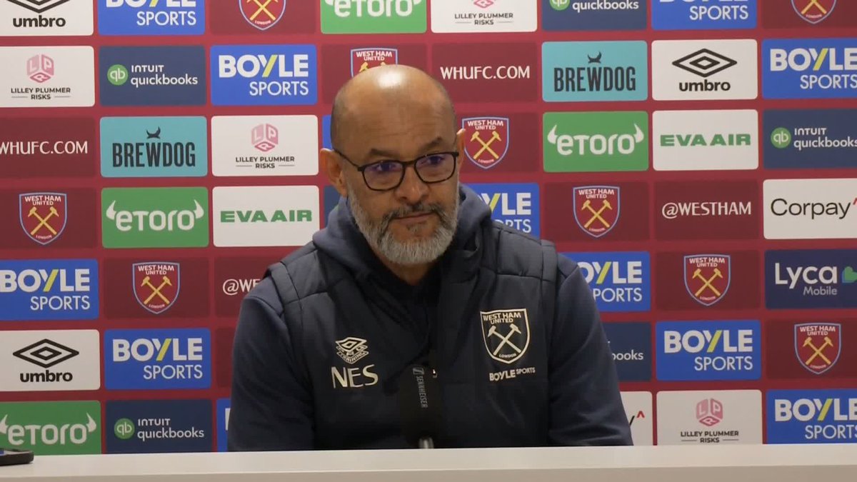 Nuno Espirito Santo confirms that Lucas Paqueta has apologised after his sending off against Liverpool, and he's 'suffering' following the incident ⚒️