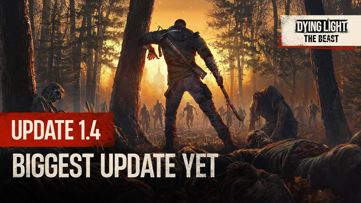 Update 1.4 is here, and it’s a game-changer! 🤩 The biggest update yet for Dying Light: The Beast has landed - packed with long-awaited features, fresh content, and hundreds of improvements to gameplay, visuals, and performance. 🛠️ Now’s the perfect time to jump back into Castor Woods - whether you’re continuing your adventure or starting brand-new one, you’ll feel the difference right away. 🙌 And don’t miss out on the new Vanguard Outfit for Kyle, unlocked through the Legend Levels! 💪 Dive in today and experience Dying Light: The Beast like never before! 🔥