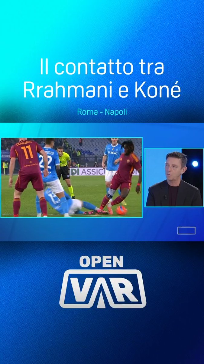Rrahmani-Koné: non c’è fallo🦵⚽️ L’episodio di #RomaNapoli analizzato al microscopio ad #OpenVAR🕵️♂️ #DAZN