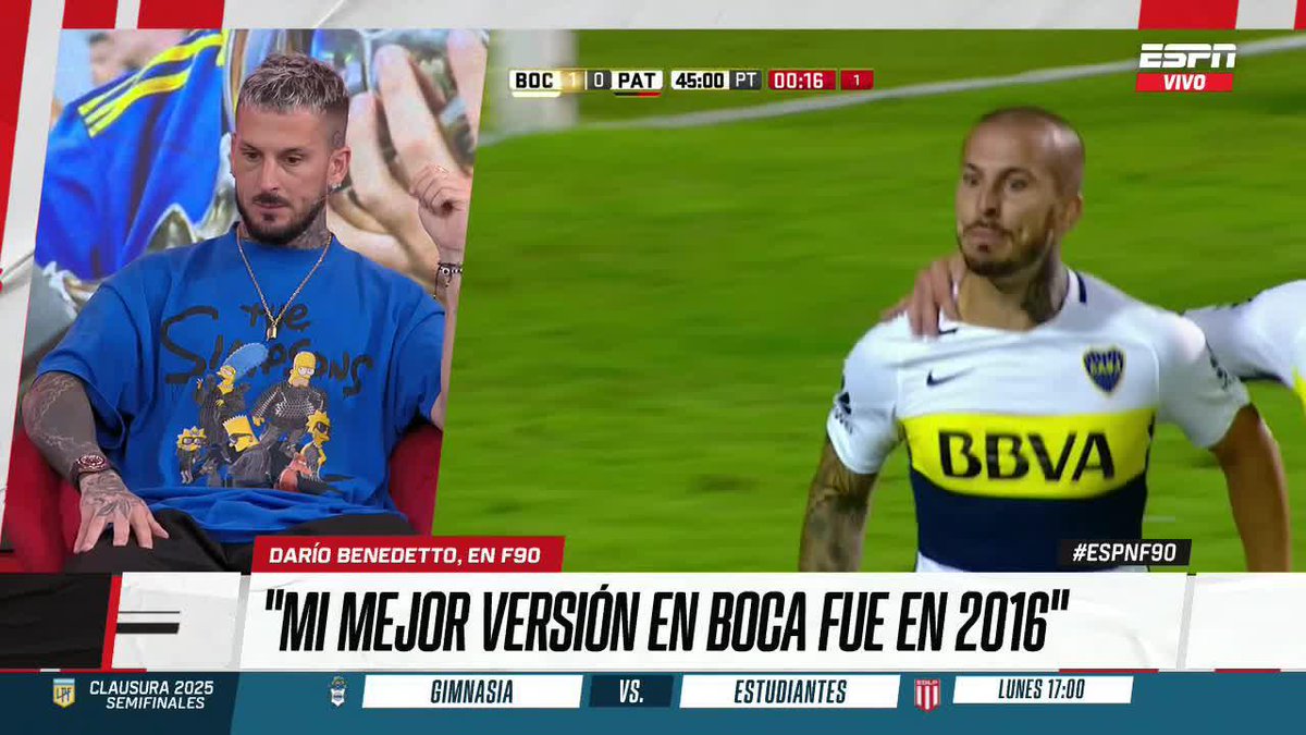 "EL DEL 2016 EN BOCA FUE EL MEJOR BENEDETTO" El Pipa y un equipo del Xeneize que volaba. ▶ Mirá #ESPNF90 en el Plan Premium de #DisneyPlus