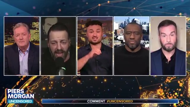 "This is sick... you're calling for people to be arrested for words!" Watch more of Piers Morgan's new debate as a British mum faces jail for using the F-slur in a text👇 📺 Piers Morgan | Andrew Wilson | Marc Lamont Hill | Lewis Oakley