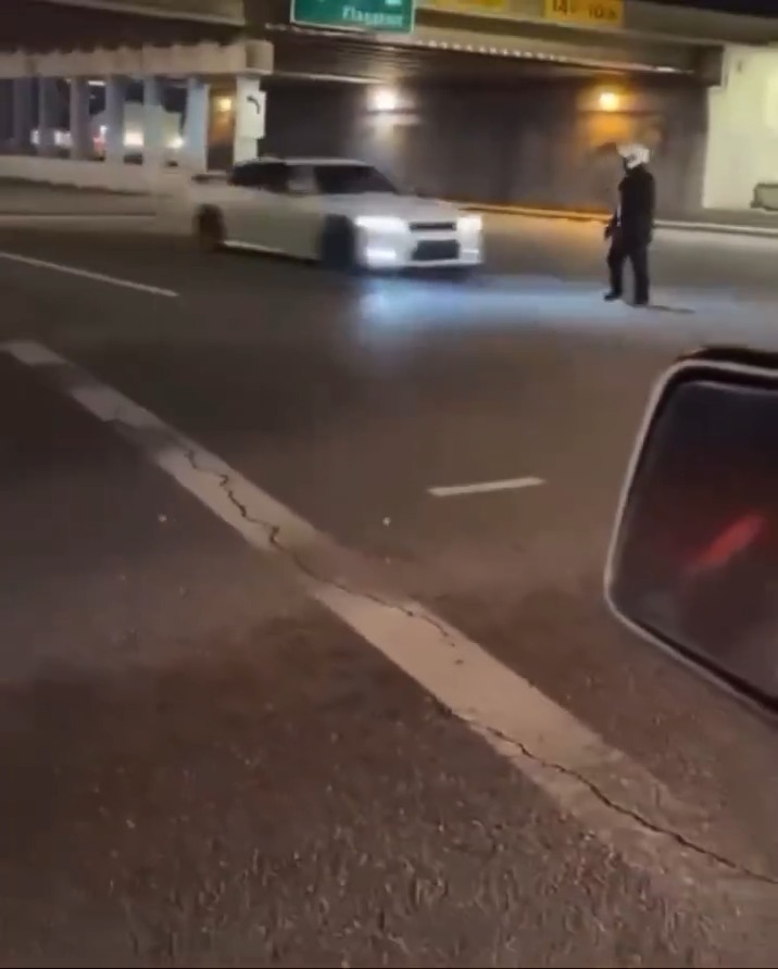Two motorcycle riders get into a fight in Phoenix. One man shoots the other man. As the killer is walking away from the crime scene, in the road (that's where the cars live...), he's struck and killed by a car. Plan accordingly... #CityLife #phoenix #FAFO #education #motorcycle #traffic #PlayingInTraffic #urban #crime #karma #ThatWasQuick