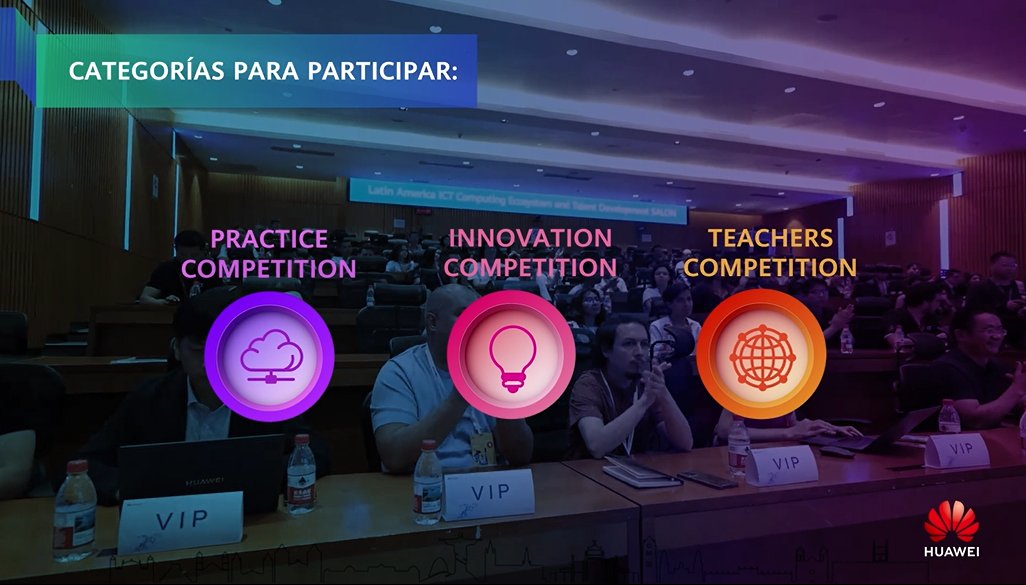 ¡Descubre las 3 categorías para participar en Huawei ICT Competition 2025-2026! Sé parte de un espacio donde estudiantes compiten y se preparan para impulsar el futuro digital. Si te apasiona la tecnología, regístrate para participar.👇​¡Queda poco para el cierre de convocatoria!