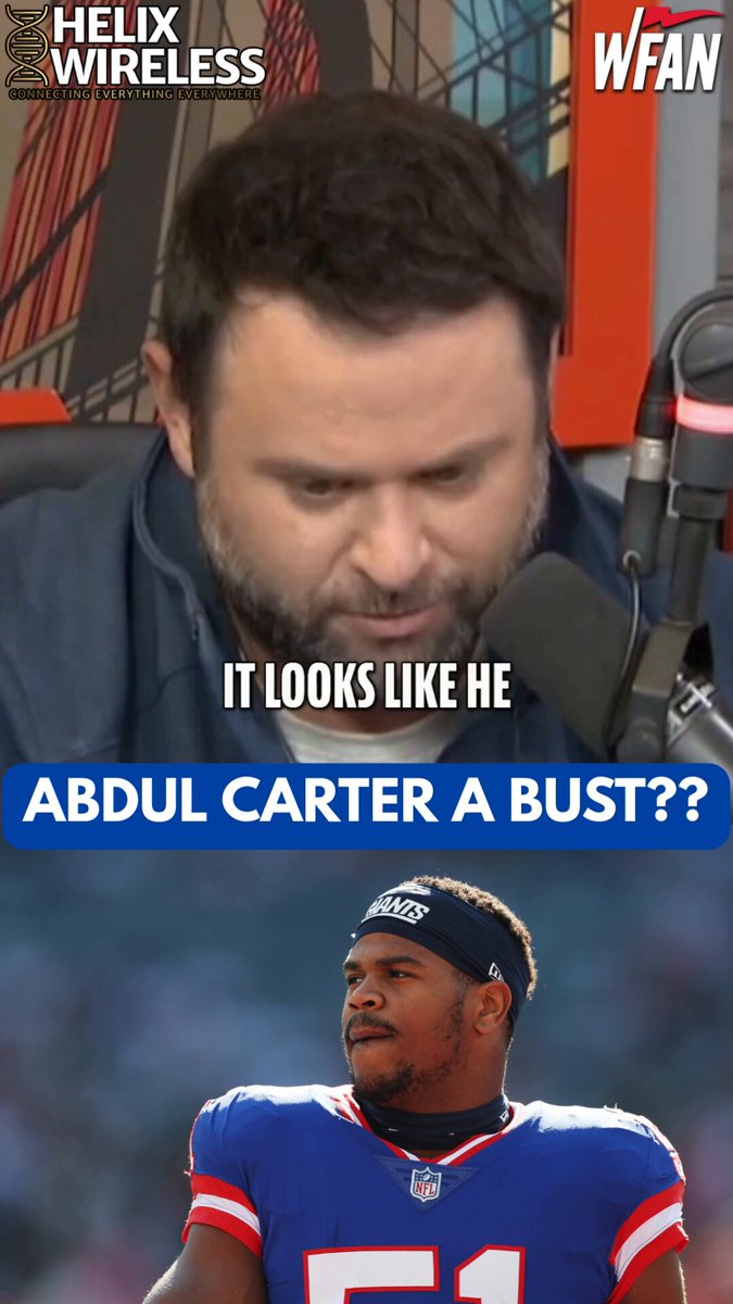 Gio says Abdul Carter "feels and looks" like a bust in the making 😬 Gregg Giannotti