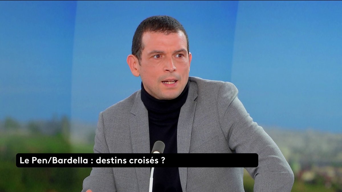 🔴 🗣️ Jordan Bardella : "C'est un jeune homme qui a arrêté après un an ou deux ans d'études parce qu'il a échoué, et qui veut incarner le travail", décrit le professeur en droit public Béligh Nabil, qui interroge la crédibilité de président du RN. #ToutEstPolitique #Canal16