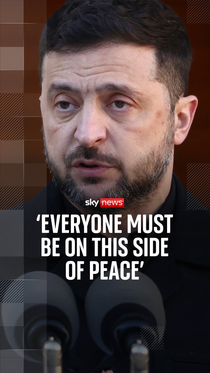 During his trip to Ireland, Ukrainian president Volodymyr #Zelenskyy spoke of his discussions of a peace deal with the US, saying 'everyone in Europe' must be 'on this side of peace'. 🔗