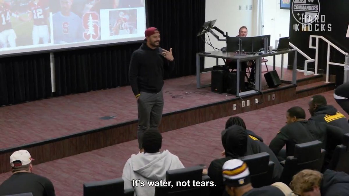 A warm reception from the Washington Commanders after assistant Tavita Pritchard was named Stanford's head coach 👏 #HardKnocks In Season with the NFC East premieres tonight at 9pm ET on hbo max fka
