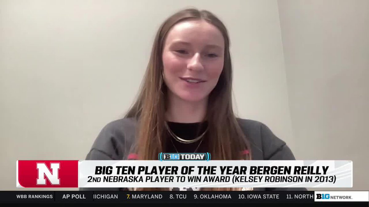 "These awards are really team awards." Hear from Nebraska Volleyball’s Bergen Reilly after earning Big Ten Conference Setter and Player of the Year honors 👇 #B1GToday