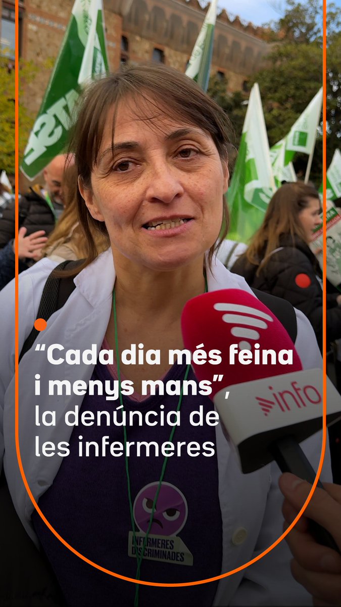 “Falten mans i cada dia tenim més feina.” Infermeres, llevadores i fisioterapeutes denuncien sobrecàrrega laboral i reclamen inversions. “La sanitat, sense infermeres, no existeix"
