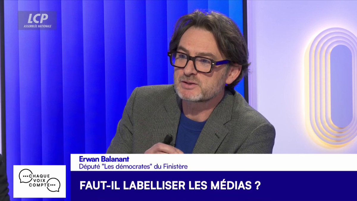 "Labellisation" des médias : "La critique qui est faite par Cnews c'est exactement ce que veut éviter le Président, c'est-à-dire des informations qui sont complètement fausses, non recoupées, même manipulées", réagit Erwan Balanant (Démocrate). #ChaqueVoix