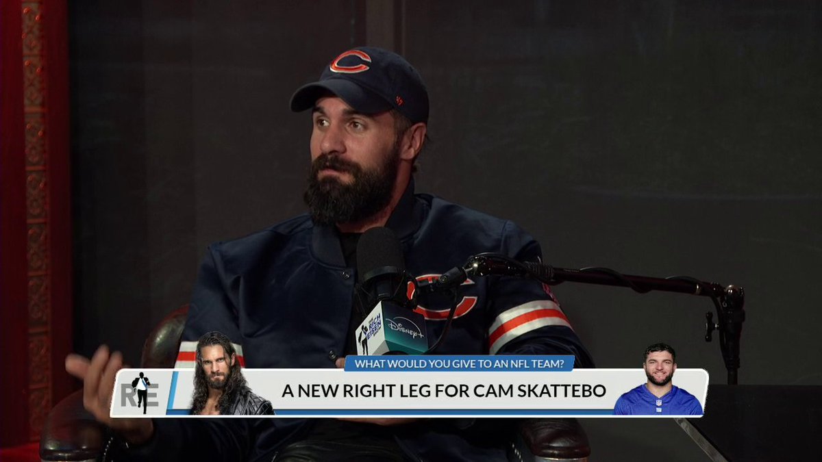 "He's good for the NFL. I just wish he was back this season. I miss him." WWE Superstar WWERollins would give Cam Skattebo a new right leg to see him back this season 😂 Stream Rich Eisen Show on Disney+ and the ESPN App.
