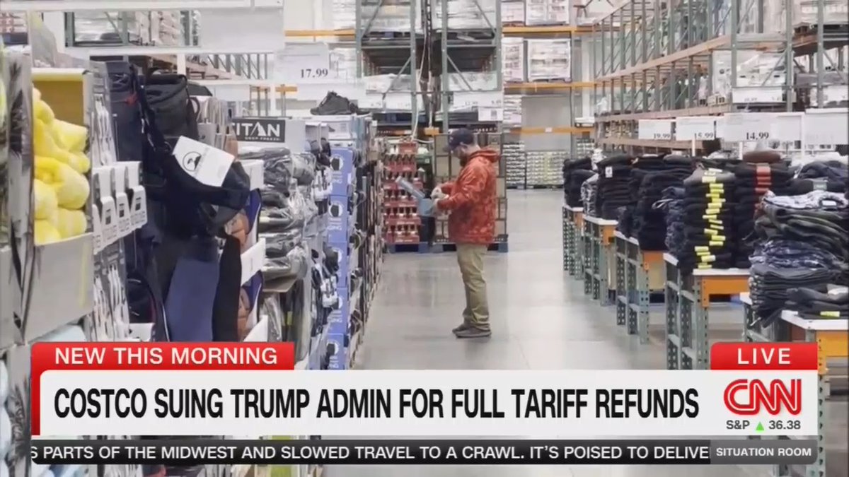 Host: Costco joined dozens of other companies demanding millions of dollars in refunds over tariffs. The lawsuit asked the federal trade court to declare Trump's use of emergency powers illegal, and would guarantee retailers their money back if the Supreme Court rules against Trump on tariffs. This is a rare example of a public company willing to do battle with the Trump White House.