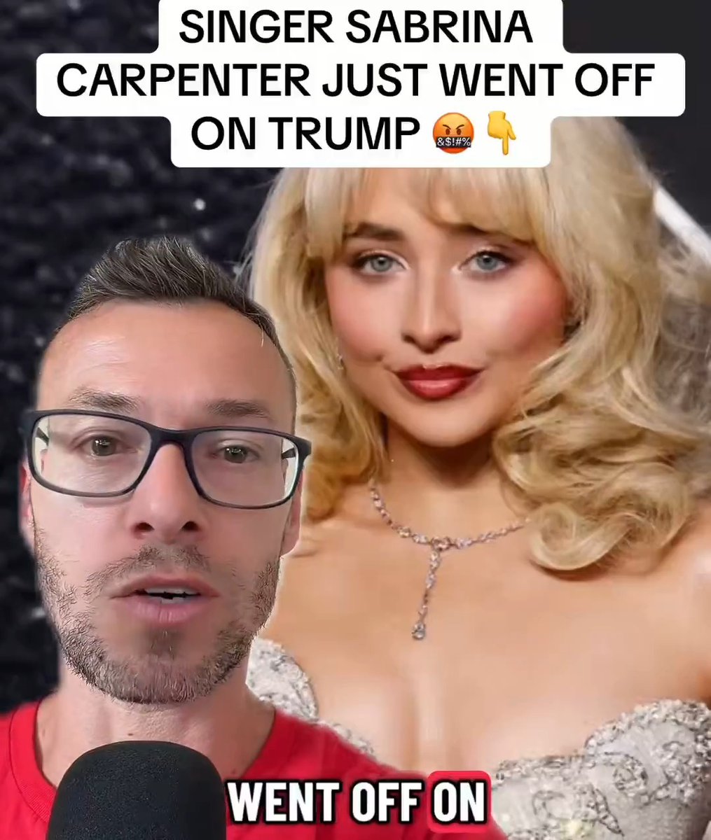 BREAKING: HOLY crap! Singer Sabrina Carpenter just went off on Donald Trump for using her music in an inhumane and disgusting ICE video. Carpenter: “this video is evil and disgusting. Do not ever involve me or my music to benefit your inhumane agenda.”