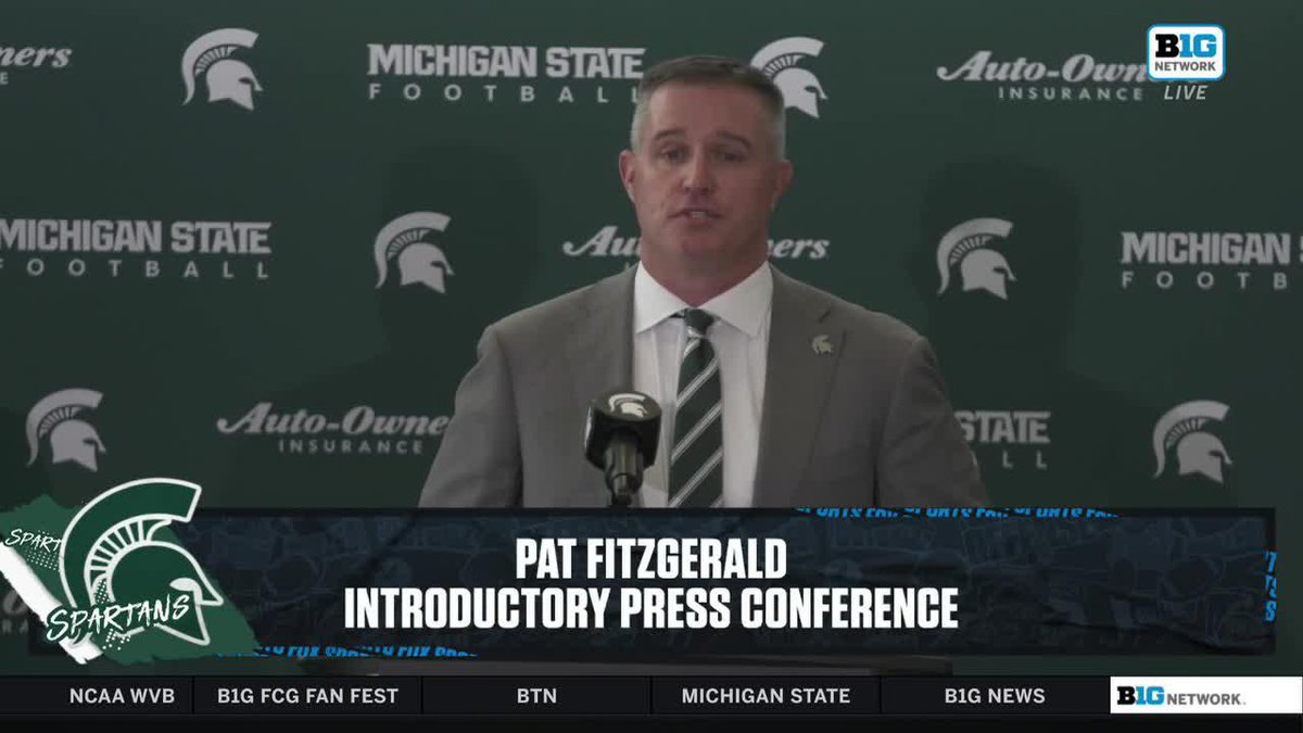 Safe prediction: Michigan State Athletics fans will love every word Pat Fitzgerald says here 💚