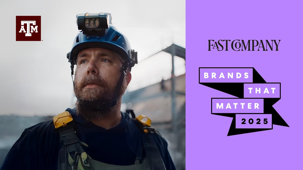 .Fast Company has named Texas A&M one of its 2025 Brands That Matter — the only university in the nation to make this year’s list. Our message is clear. Together, we stand as a force for good. Learn more about this recognition: