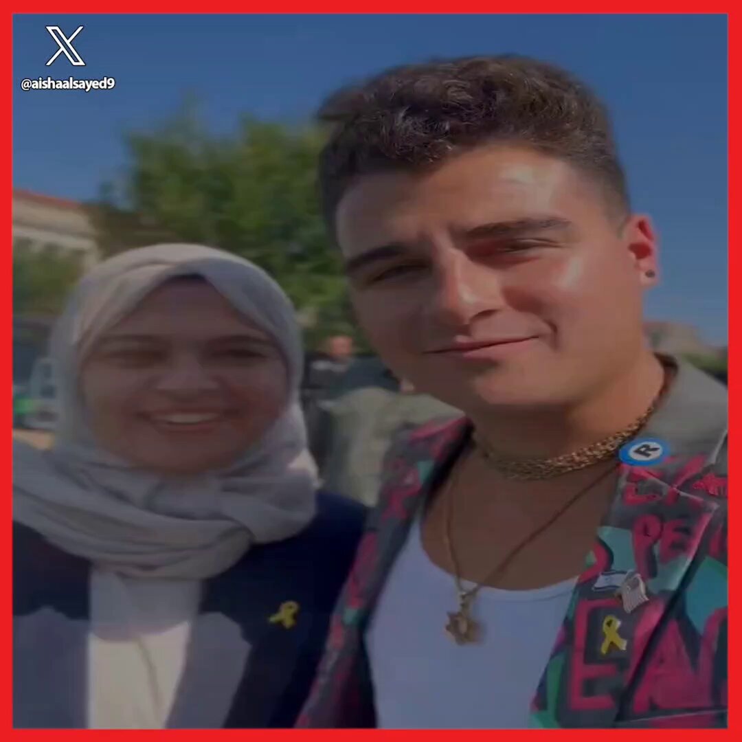 من لقاء داليا زيادة مع زاك ساج في جامعة نورث كارولينا حيث طلب منها في نهاية هذا الفيديو عناق ووافقت بكل محبة وسأترك لكم حرية التعليق...