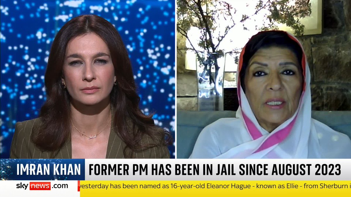 Aleema Khanum, sister of Imran Khan, claims that her brother represents 90% of the people of Pakistan so by isolating him they are suppressing the people of Pakistan. Watch the full interview with Yalda Hakim ⬇️ 📺 Sky 501, Virgin 602 and YouTube