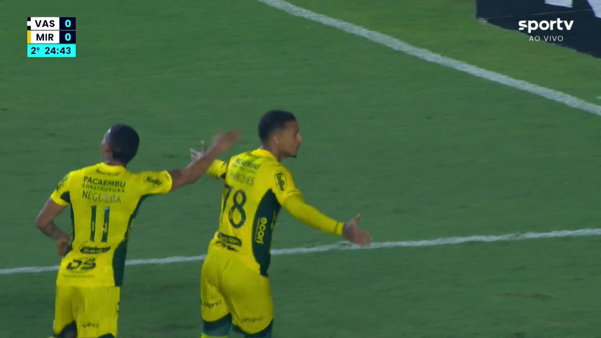 O gol de Renato Marques. Vasco 0x1 Mirassol em São Januário. 🎥 sportv | ge