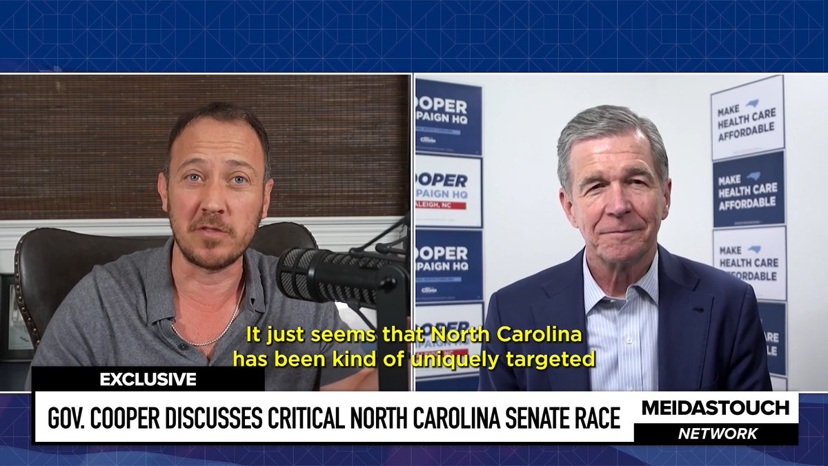 North Carolinians are getting hit hard. The federal government promised they would lower costs, but instead they’re driving up prices with bad policy. Thanks for having me on to talk about why I’m running, @meidastouch.