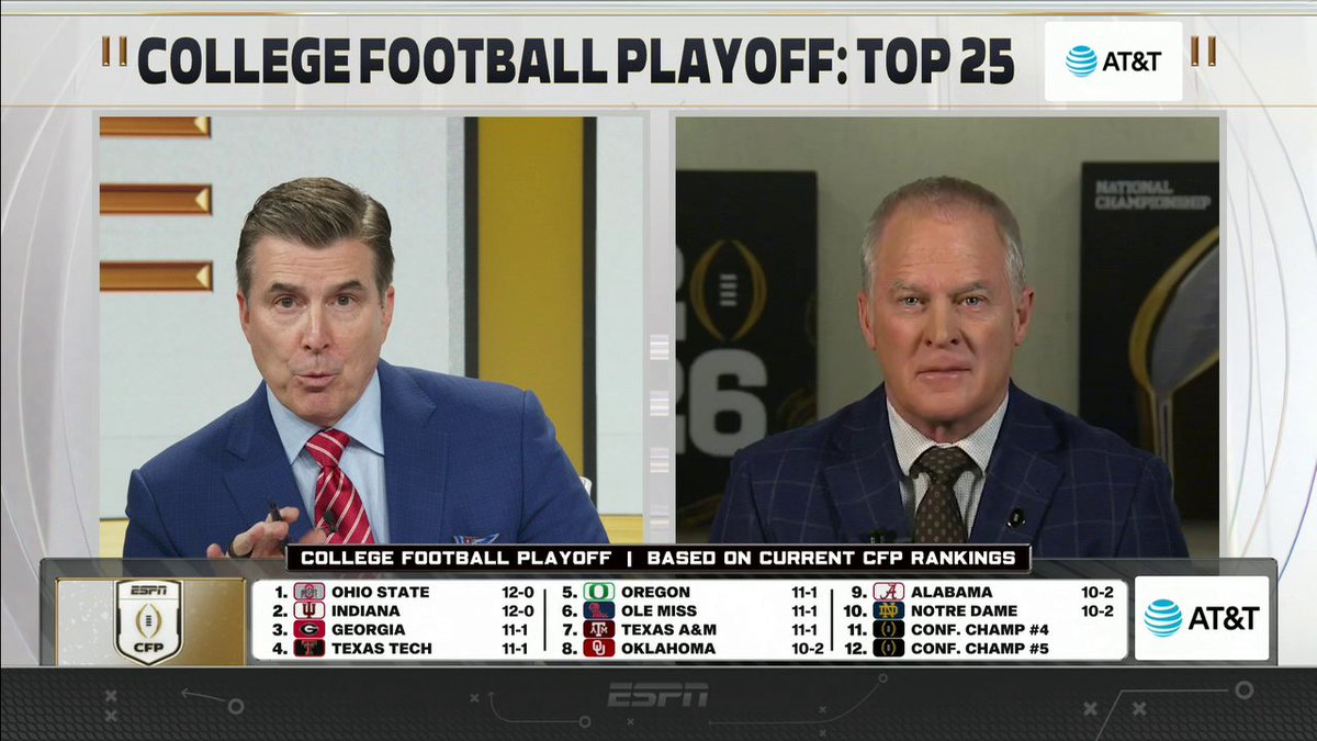 Things are heating up in the race to the national championship 🔥 College Football Playoff selection committee chair Hunter Yurachek talks to Rece Davis and walks through the latest rankings ✍️