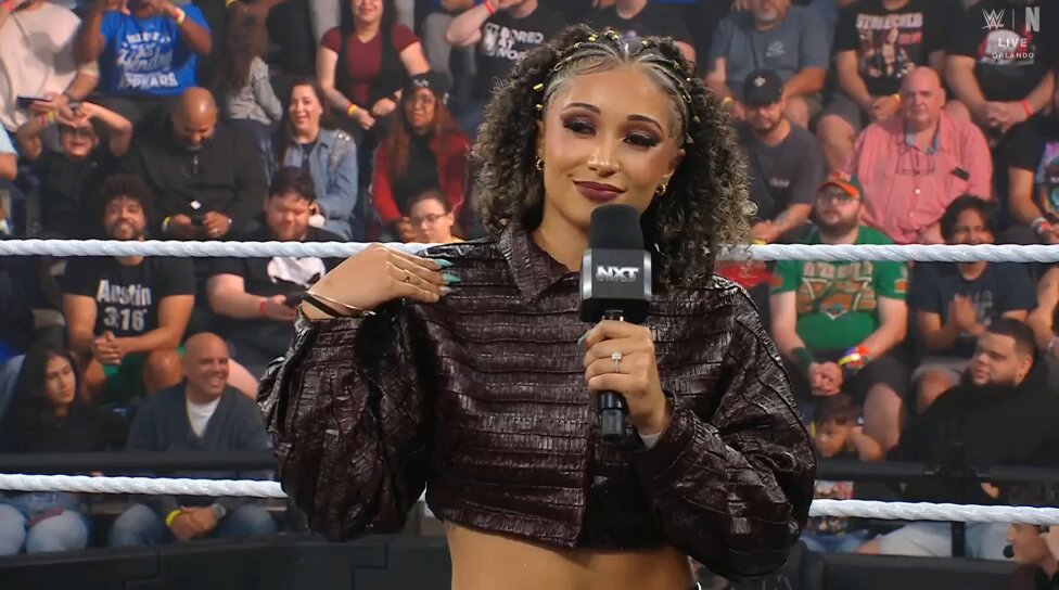 The crowd is completely drowning out Kelani Jordan with their boos #WWENXT