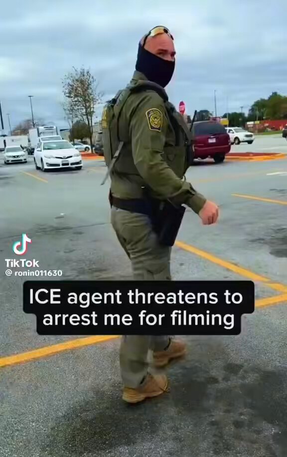 You have the right to record ICE. You have the right to film any operation happening in public as long as you do not interfere or impede it. Your camera is proof, but keep a safe distance. KEEP RECORDING.