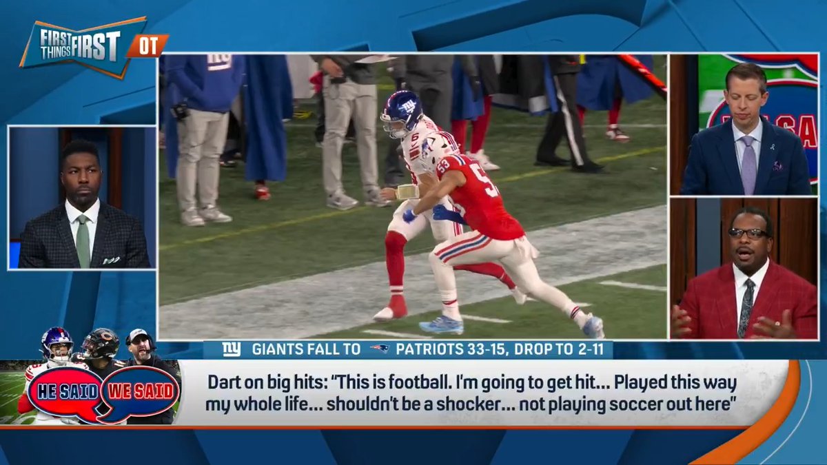 “This is a we game, not a me game…. If you play dumb, reckless football, then we lose.” Willie Colon explains why Jaxson Dart needs to change his mindset: