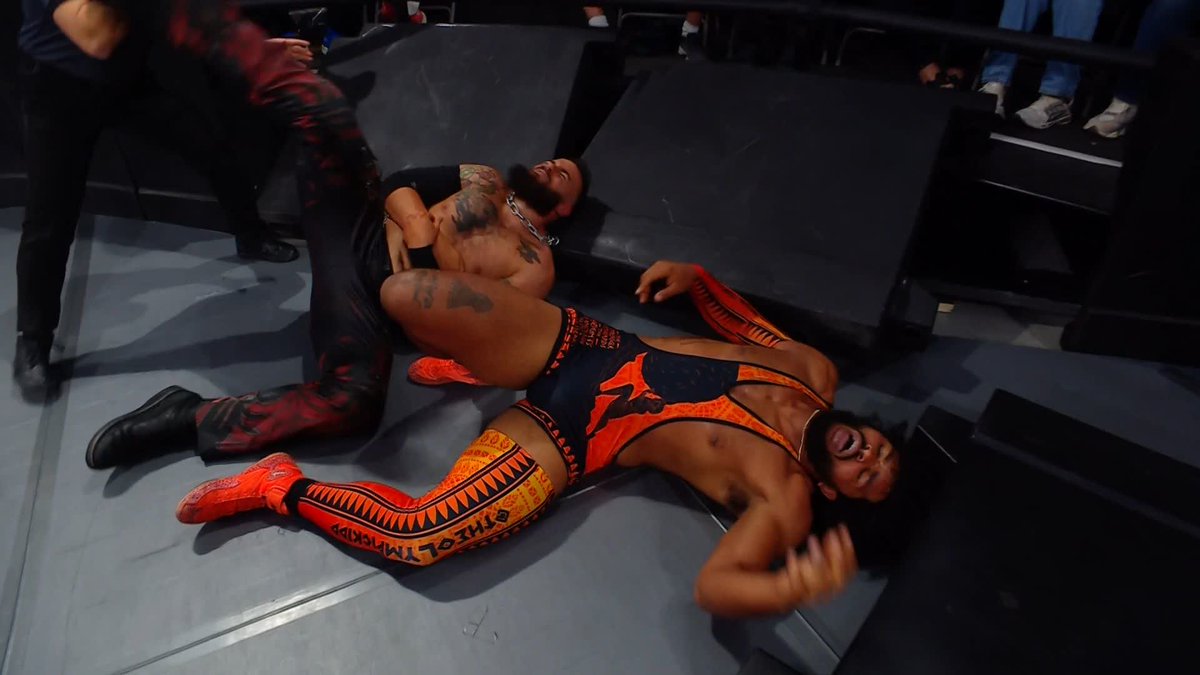The barricade just EXPLODED 🤯 Tavion Heights WWE and Josh Briggs are absolutely destroying each other!!