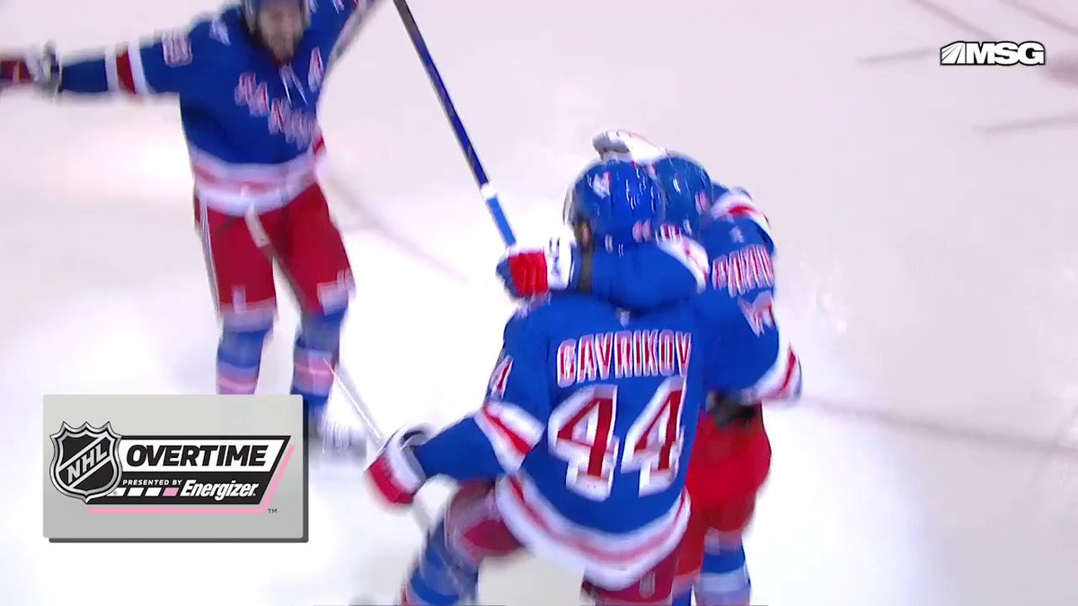 VLADISLAV GAVRIKOV! 🗽 He nets the Energizer overtime winner for the New York Rangers!