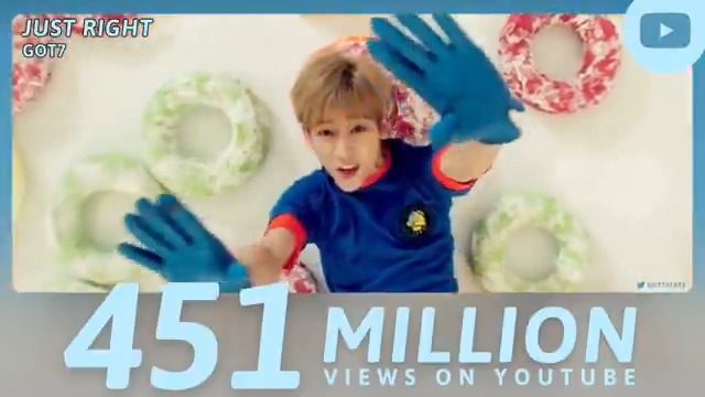 “Just right” music video has now surpassed 451 million views on YouTube. GOT7 - Just right(딱 좋아) — GOT7 GOT7 (갓세븐) #GOT7 #갓세븐 #GOT7_JustRight #갓세븐_딱좋아