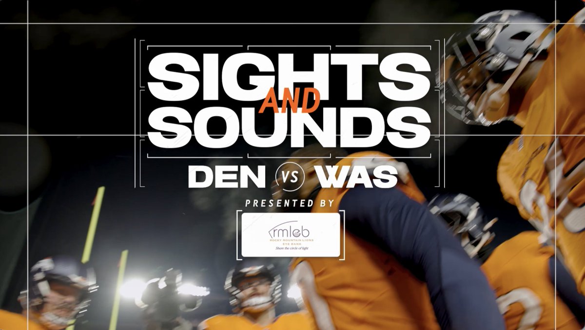 Sunday Night Football cinema. 🎥 Sights &amp; Sounds from #DENvsWAS: