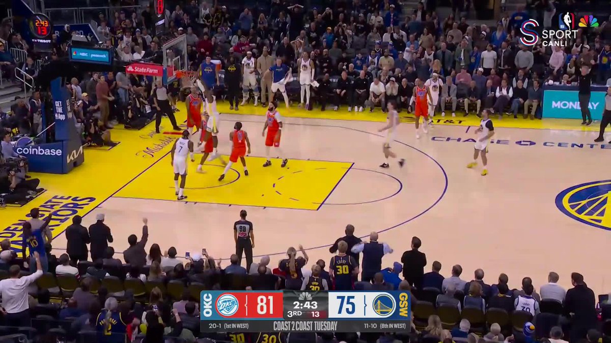 Warriors, 22 sayıdan dönüp OKC Thunder'ın ensesine yapıştı🔥 REKORUN YOLU BİZDEN GEÇİYOR!