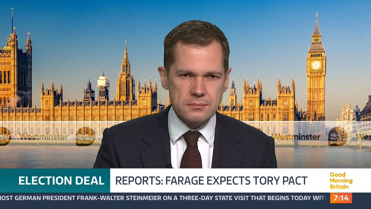'There will be no deal,' says Robert Jenrick. Ed Balls questions him following reports that Farage told donors he expects Reform UK will do an election deal with the Tories.