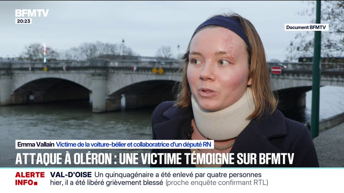 "On peut reprendre une vie normale mais pas la vie d'avant...je ne me reconnais pas dans le miroir...j'ai des cicatrices à vie" témoignage bouleversant d'Emma Vallain attaquée aux cris d'#AllahAkbar à l'île d'#Oleron dont la vie a changé pour toujours🙏