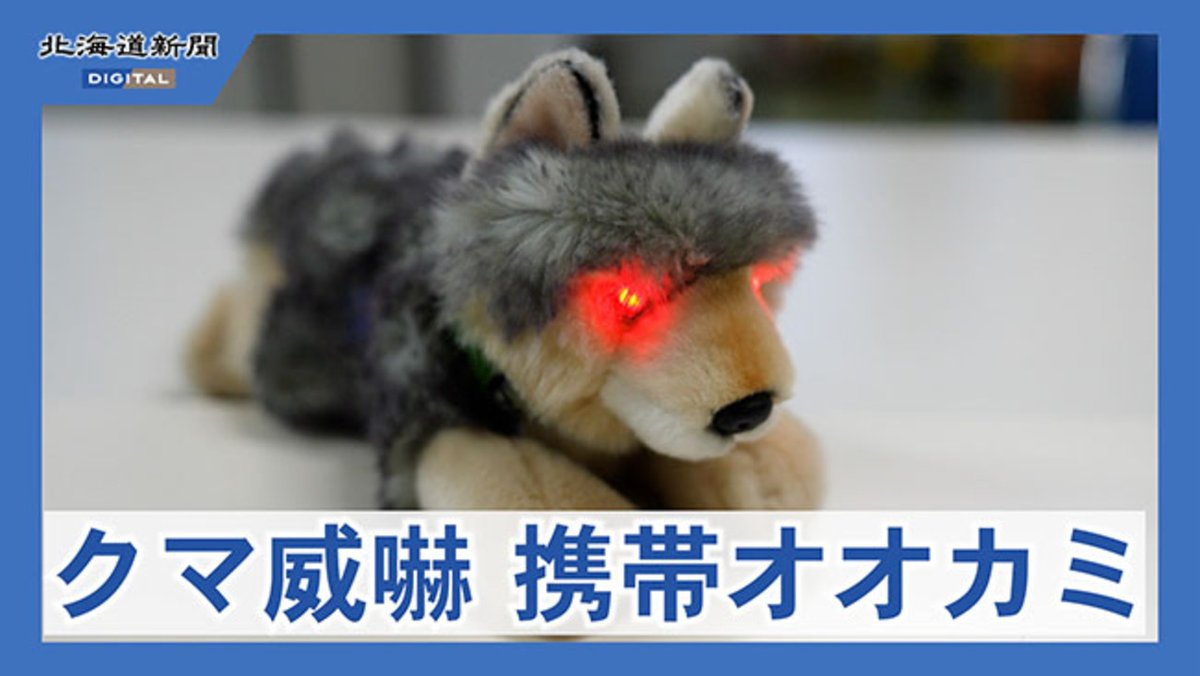 オオカミから大きな音 クマやシカを追い払う効果あり? 奈井江の企業が開発「モンスターウルフ」携帯サイズです 記事👉