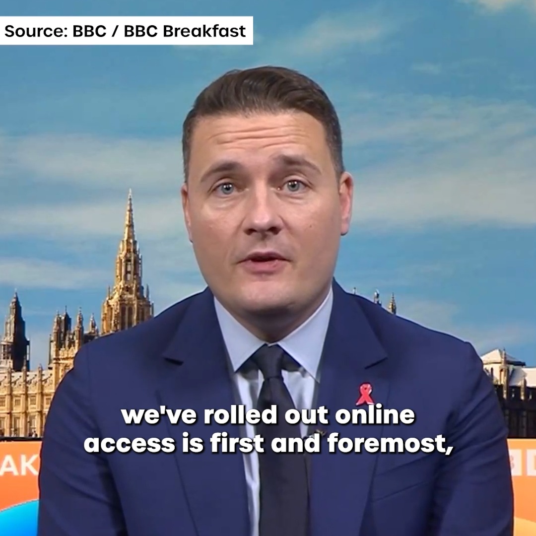 "It's about time the NHS caught up with the rest of the 21st century." @WesStreeting tells BBC Breakfast how we're modernising GP services, with almost every practice offering online access for patients. More: