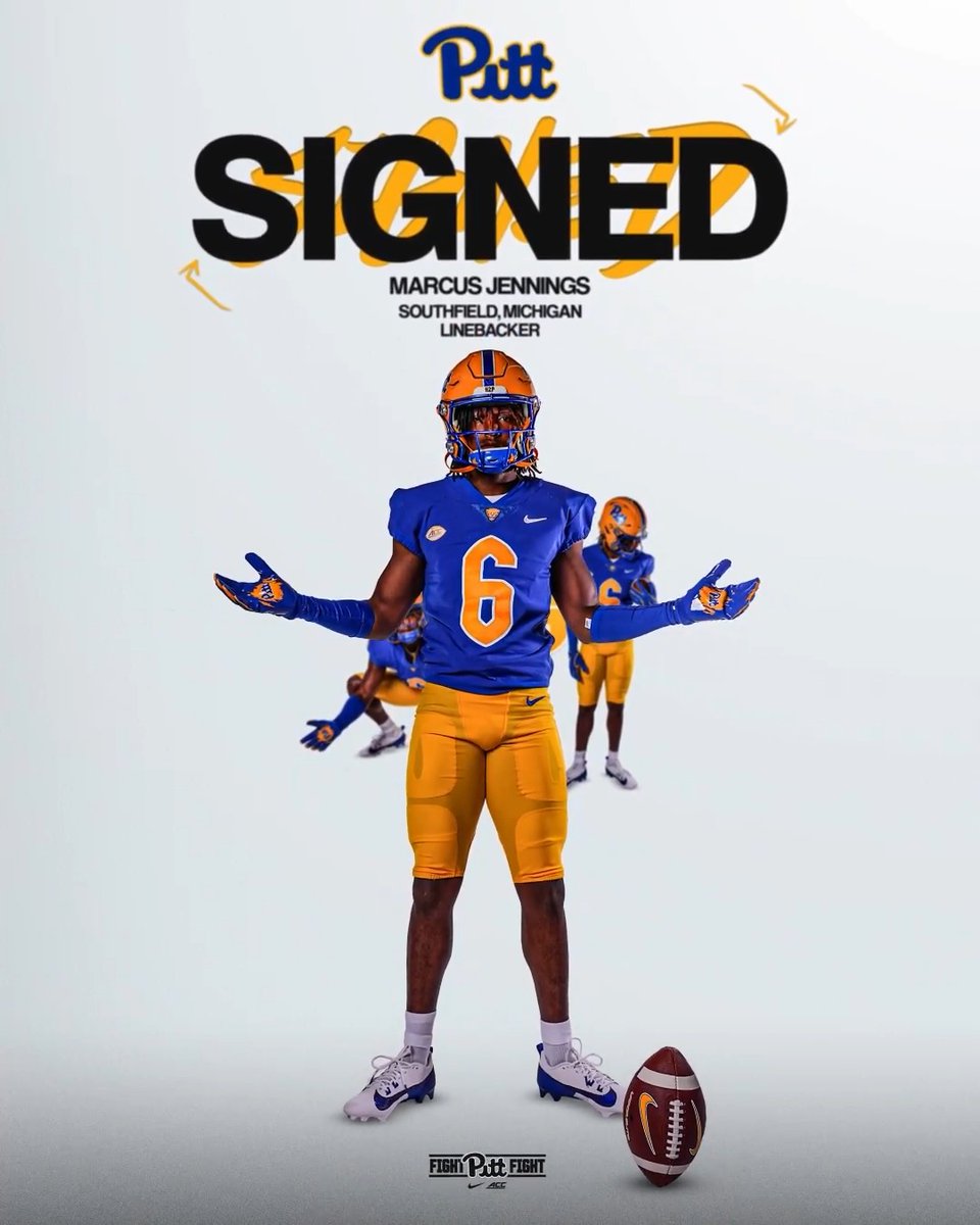 First one of the day ⏰ MARCUS JENNINGS IS A PITT PANTHER ✍️ Marcus Jennings 6’3 205