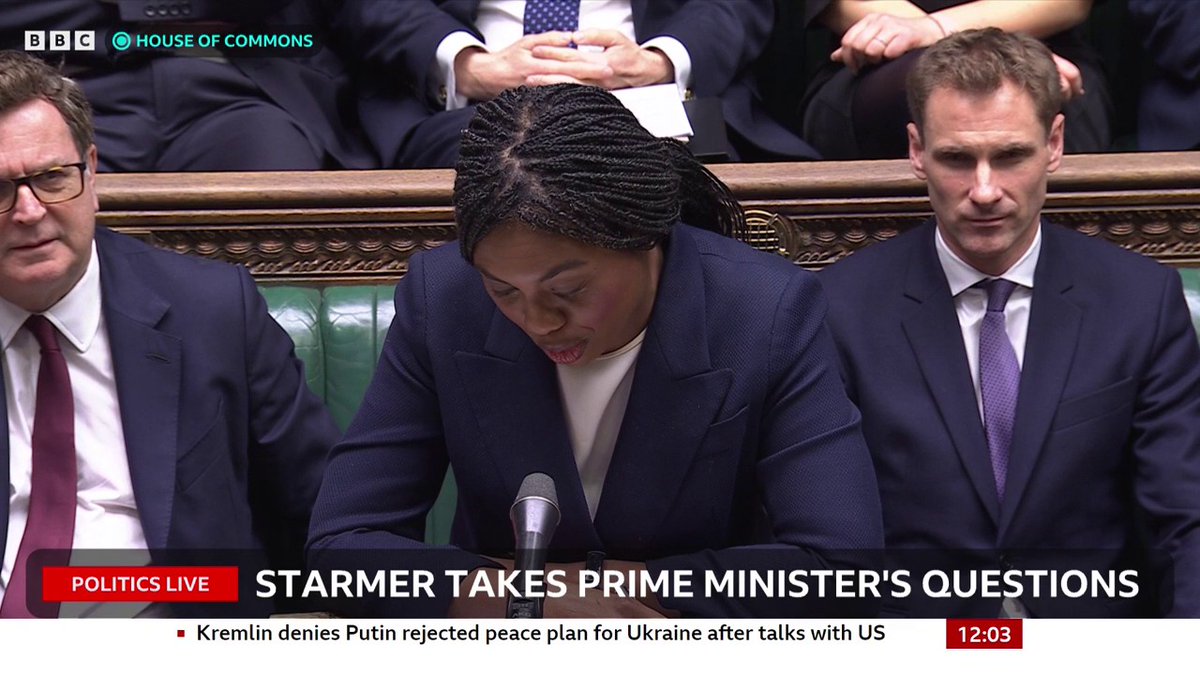 Conservative leader Kemi Badenoch asks the PM if he believes "that when an organisation descends into total shambles, the person at the top should resign?" Keir Starmer says the government is proud to be "fixing the mess that they left" #PMQs