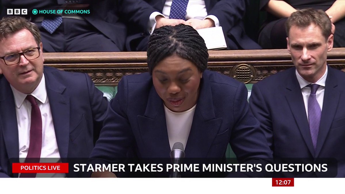 Kemi Badenoch asks the prime minister "why is the chancellor still in her job?" after the head of the OBR resigned Keir Starmer says the OBR said that the chancellor had not been misleading ahead of the Budget, and asks Badenoch to apologise #PMQs
