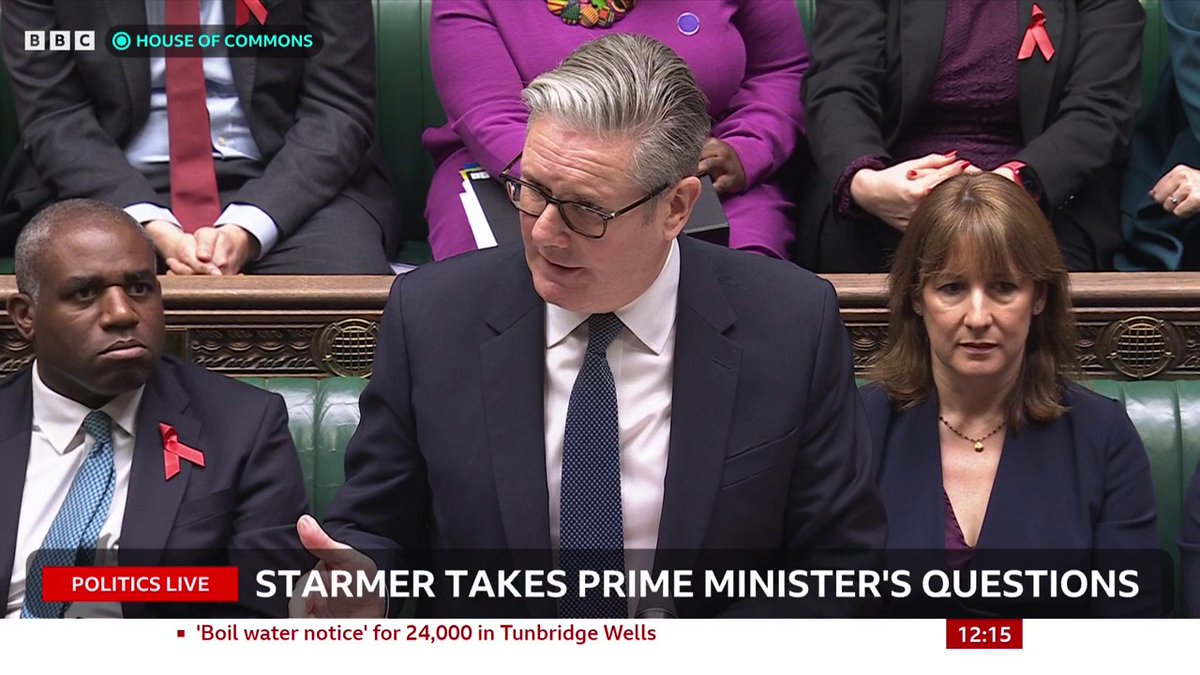Leader of the Liberal Democrats Ed Davey calls Tunbridge Wells’ water issues a “public health emergency” and asks the PM to convene Cobra to get a grip of the “crisis” Keir Starmer thanks him for raising the important and "shocking" issue #PMQs