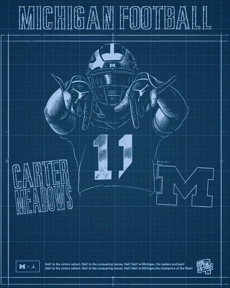 Building our future with Carter Meadows 🧱 Welcome home, Carter! » #GoBlue | #BrickByBrick26