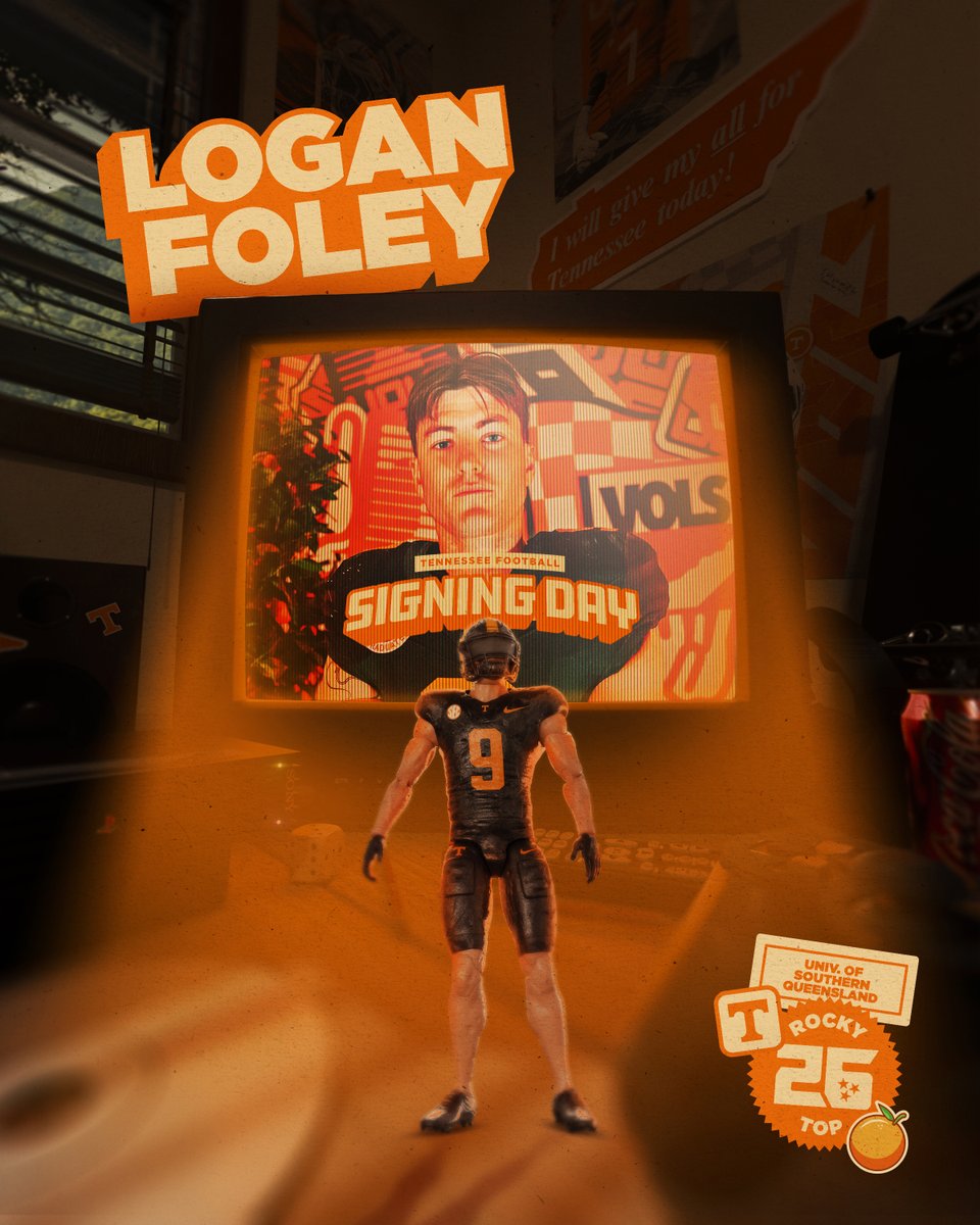 Another big leg Aussie headed to Rocky Top! Welcome home, Logan. #RockyTop26 🍊