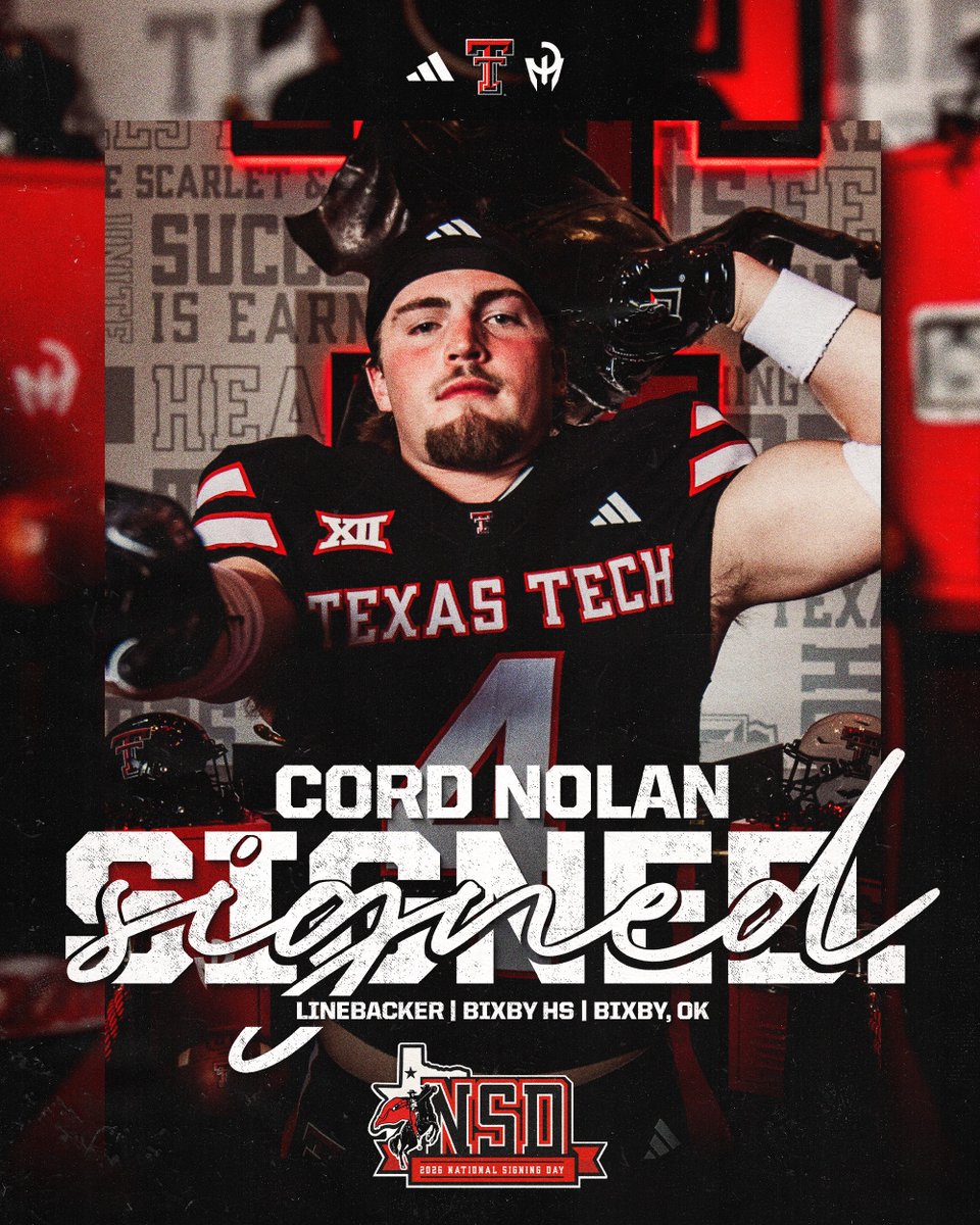 Officially a Red Raider ✍️ Welcome home, Cord Nolan!