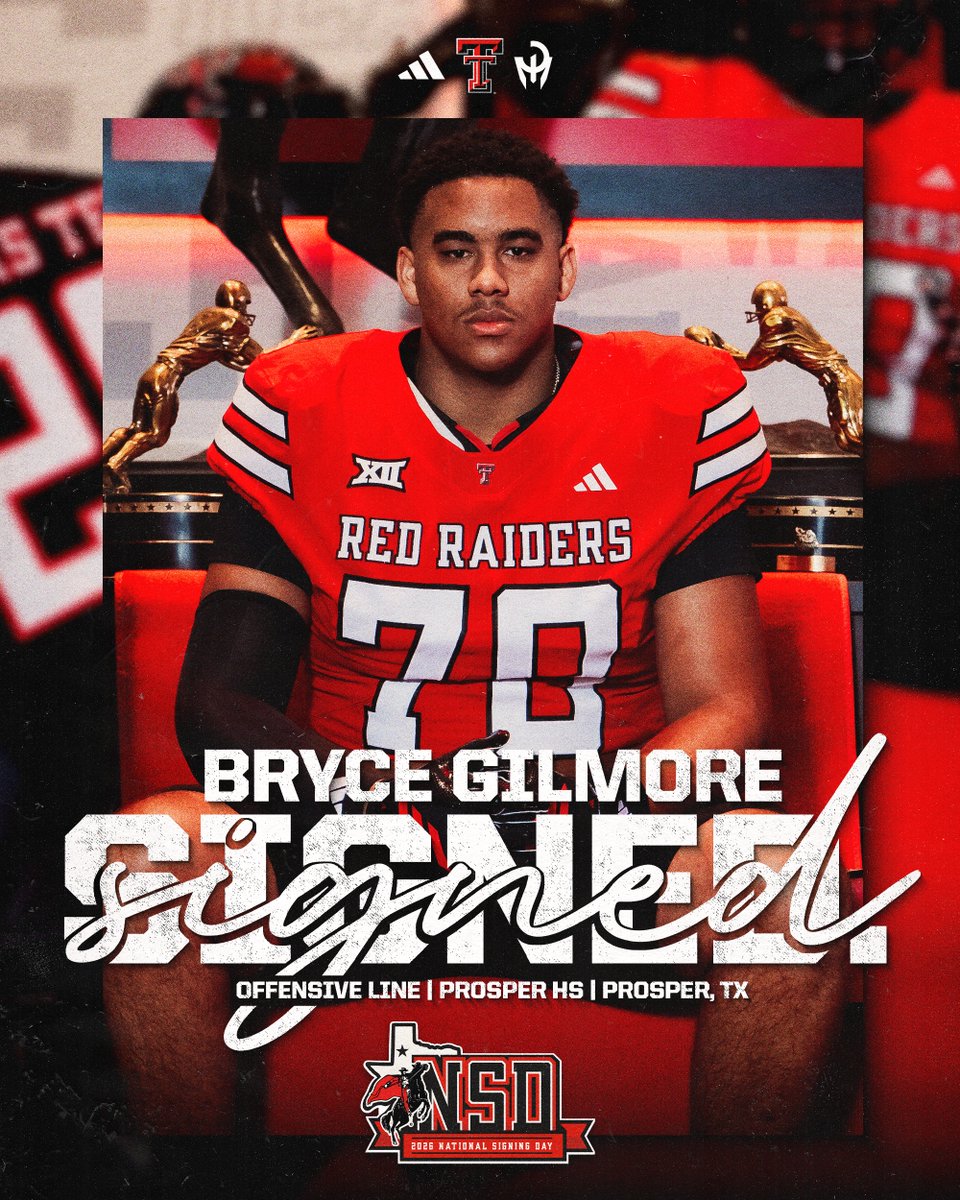 Officially a Red Raider ✍️ Welcome home, Bryce Gilmore!