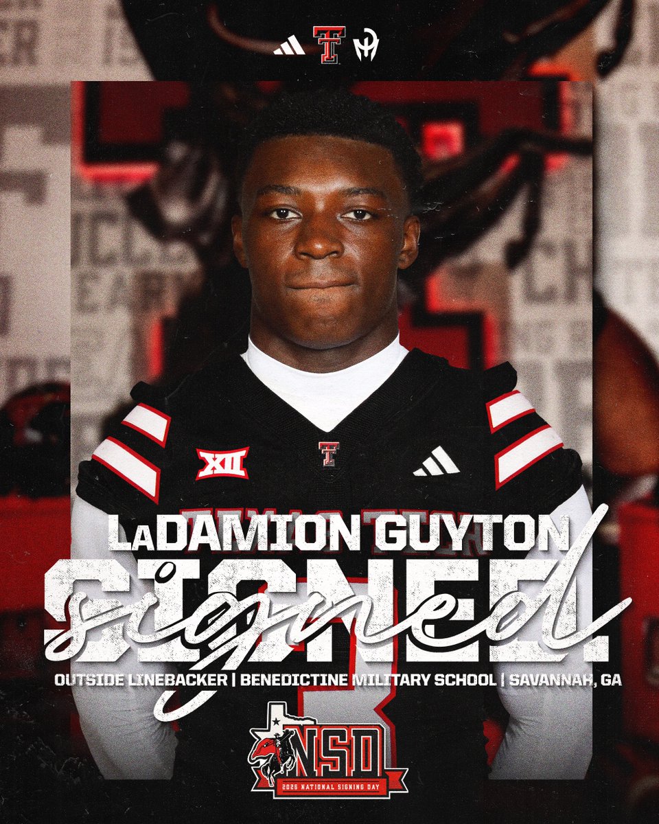 Officially a Red Raider ✍️ Welcome home, LaDamion “LG” Guyton!