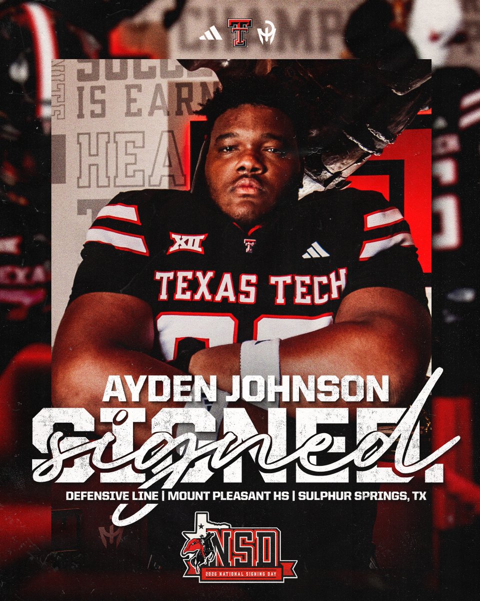 Officially a Red Raider ✍️ Welcome home, Ayden Johnson!